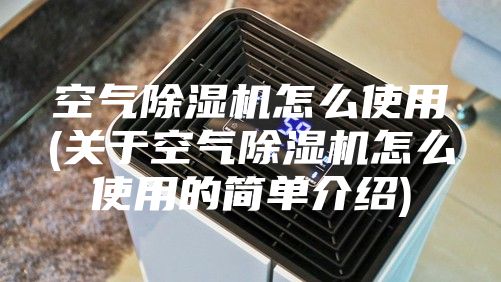 空气除湿机怎么使用(关于空气除湿机怎么使用的简单介绍)
