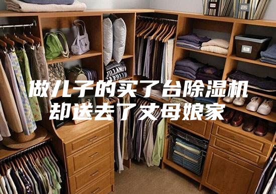 做儿子的买了台除湿机却送去了丈母娘家