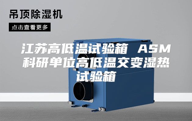 江苏高低温试验箱 ASM科研单位高低温交变湿热试验箱