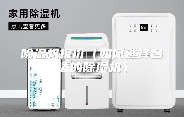 除湿机报价（如何选择合适的除湿机）