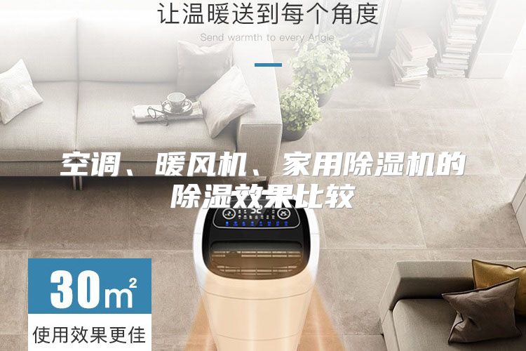 空调、暖风机、家用除湿机的除湿效果比较