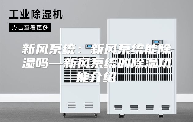 新风系统:新风系统能除湿吗—新风系统的除湿功能介绍