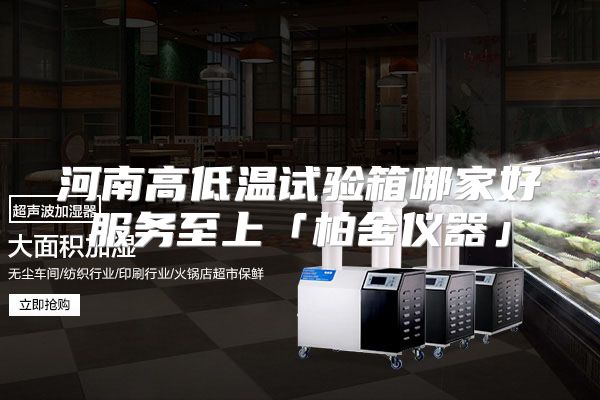 河南高低温试验箱哪家好服务至上「柏舍仪器」
