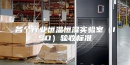 各个行业恒温恒湿实验室（ISO）验收标准