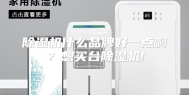 除湿机什么品牌好一点啊？想买台除湿机!