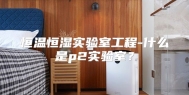恒温恒湿实验室工程-什么是p2实验室？