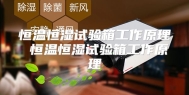 恒温恒湿试验箱工作原理 恒温恒湿试验箱工作原理