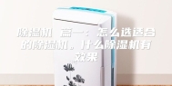 除湿机 篇一：怎么选适合的除湿机。什么除湿机有效果