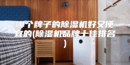 哪个牌子的除湿机好又便宜的(除湿机品牌十佳排名)