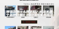 除湿器用什么牌子好？除湿机哪个品牌好用？2023年家用除湿机推荐