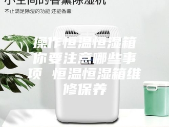 常见问题操作恒温恒湿箱你要注意哪些事项 恒温恒湿箱维修保养
