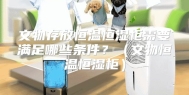 文物存放恒温恒湿柜需要满足哪些条件？（文物恒温恒湿柜）