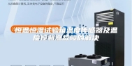 恒温恒湿试验箱温度传感器及温度控制器故障的解决